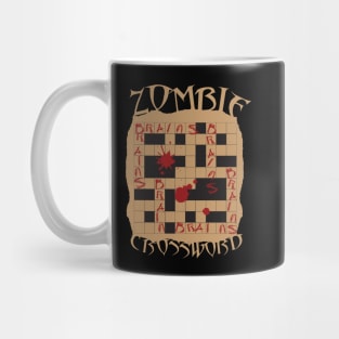 Zombie Crossword Puzzle Mug